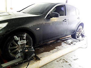 Сход-развал Infiniti G: фото работ автосервиса Japan-Car в Санкт-Петербурге №2