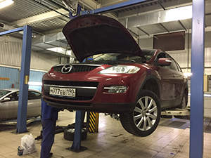 Диагностика Mazda CX-9: фото работ автосервиса Japan-Car в Санкт-Петербурге №1