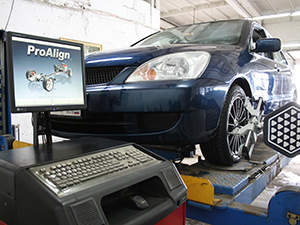 Сход-развал Mitsubishi Lancer: фото работ автосервиса Japan-Car в Санкт-Петербурге №2
