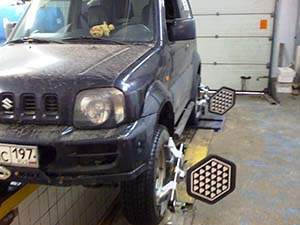 Сход-развал Suzuki Jimmy: фото работ автосервиса Japan-Car в Санкт-Петербурге №1